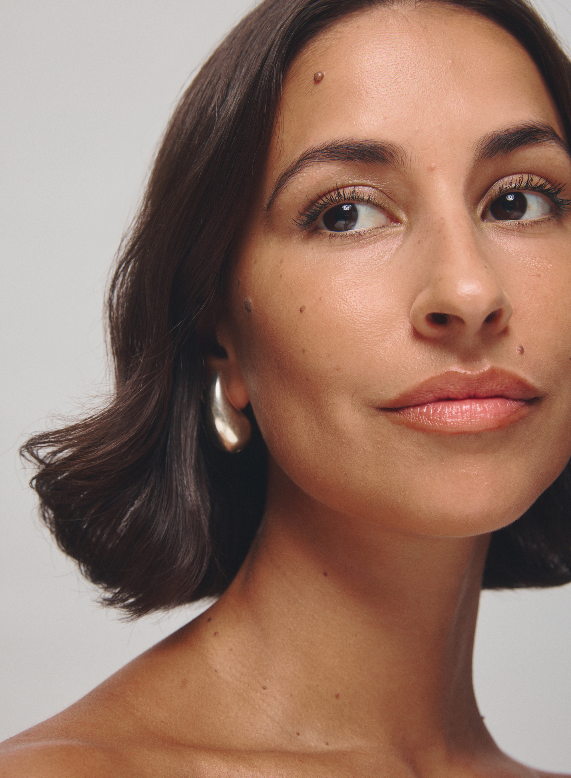 Close-up of a woman with sensitive skin